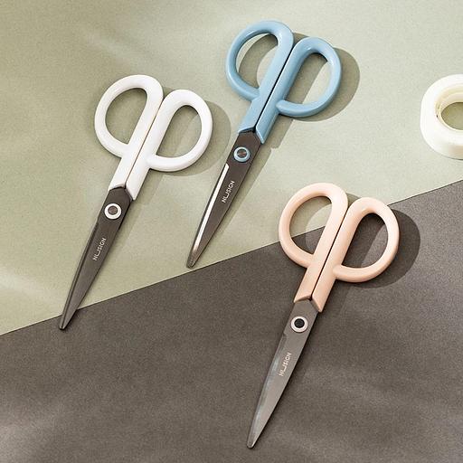 Ножницы Deli ENS053-WH ENS053 универсальные 175мм ручки пластиковые сталь белый фото 2