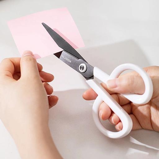 Ножницы Deli ENS053-WH ENS053 универсальные 175мм ручки пластиковые сталь белый фото 4