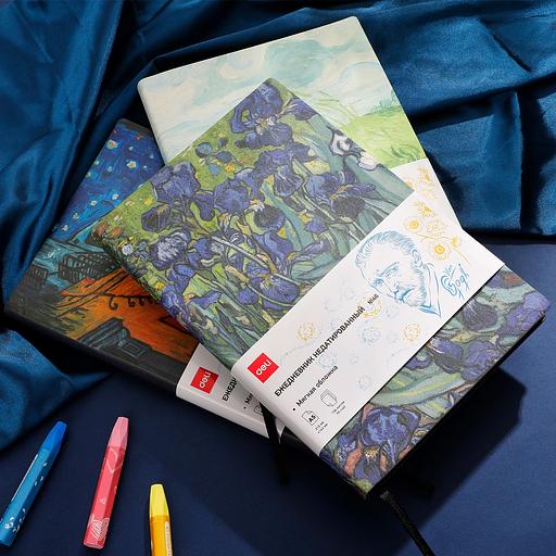 Ежедневник Deli VG CN146 A5 недатир. 136стр. ассорти Поле фото 2