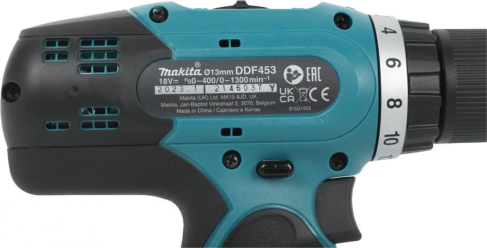 Дрель-шуруповерт Makita DDF453RFE аккум. патрон:быстрозажимной фото 8