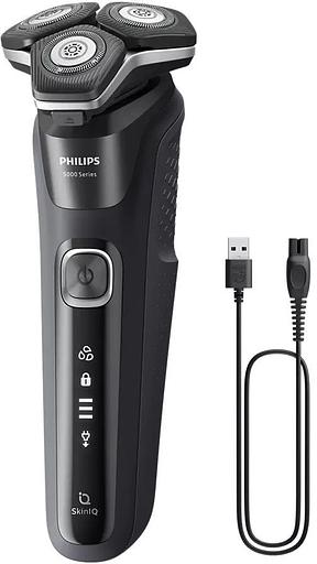 Бритва роторная Philips S5898/35 реж.эл.:3 питан.:элек.сеть/аккум. черный/серый фото 4