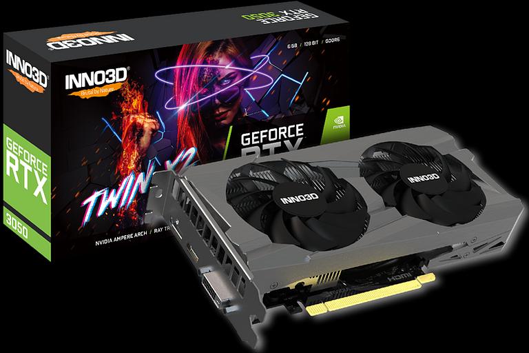 Видеокарта INNO3D RTX 3050 Twin X2//RTX3050, DP,HDMI,DVI, 6G,D6 (N30502-06D6-1711VA60) фото 2
