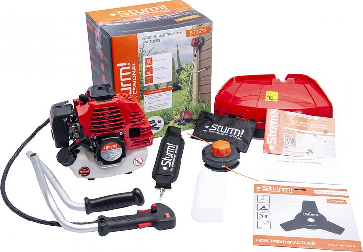Триммер бензиновый Sturm! BT9533 1000Вт 1.36л.с. неразбор.штан. реж.эл.:леска/нож упак.:1шт. фото 9