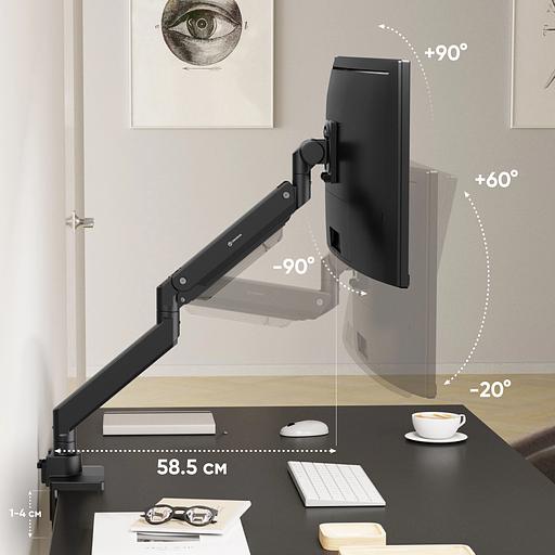 Кронштейн для мониторов Onkron G130 черный 17"-57" макс.27кг настольный поворот и наклон фото 2