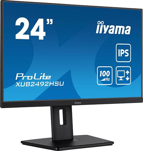 Монитор Iiyama 23.8" ProLite XUB2492HSU-B6 черный IPS LED 0.4ms 16:9 HDMI M/M матовая HAS Piv 1000:1 250cd 178гр/178гр 1920x1080 100Hz DP FHD USB 4.9кг фото 2