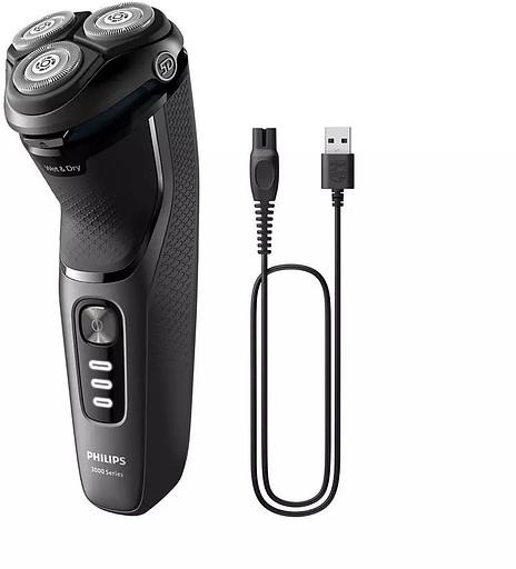 Бритва роторная Philips S3343/13 реж.эл.:3 питан.:аккум. черный фото 3