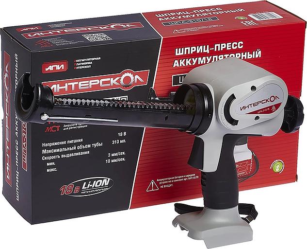 Пистолет для герметика Интерскол ШПА-310/18 аккумуляторный полузакрытый (647.1.0.70) фото 4