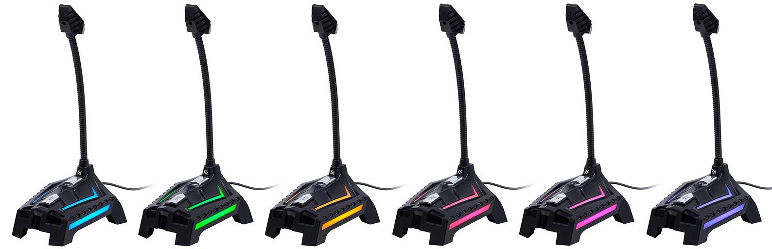 Defender Игровой стрим микрофон Ring GMC 150 USB, LED, провод 1.5 м Defender Ring GMC 150 (64615) фото 2