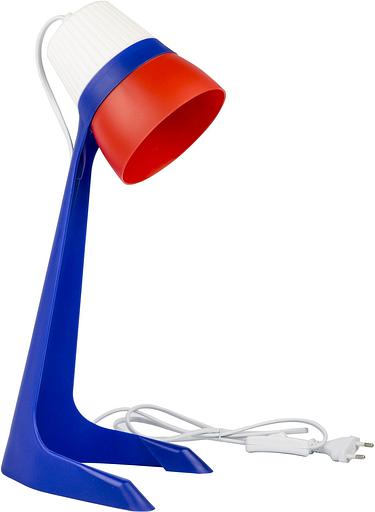 Светильник Uniel ULO-K22 D-E14-A White-Blue-Red (UL-00010040) настольный на основание E14 белый/синий 40Вт фото 1