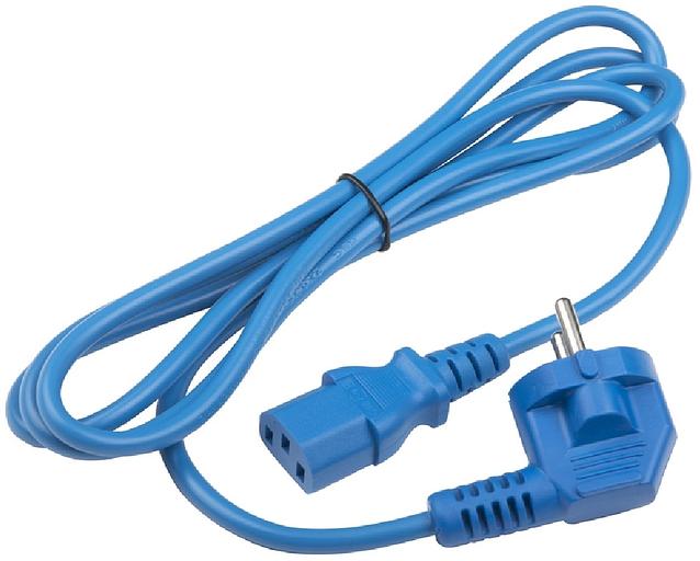 Шнур питания Hyperline PWC-IEC13-SHM-1.8-BL C13-Schuko проводник.:3x0.75мм2 1.8м 250В 10А (упак.:1шт) синий фото 1