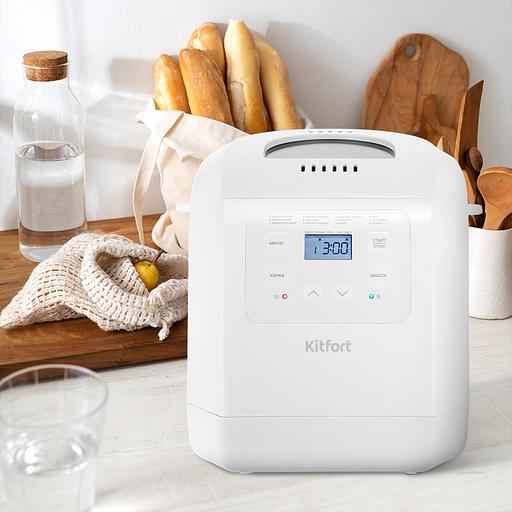 Хлебопечь Kitfort КТ-312 550Вт белый фото 10