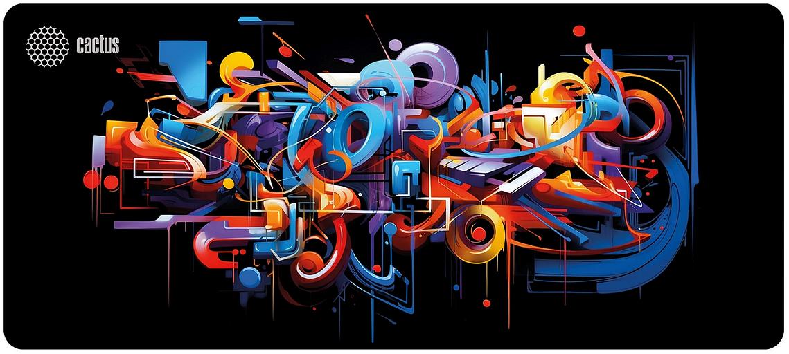 Коврик для мыши Cactus Graffiti 900x400x2мм (CS-MP-PRO10ХXL) фото 1