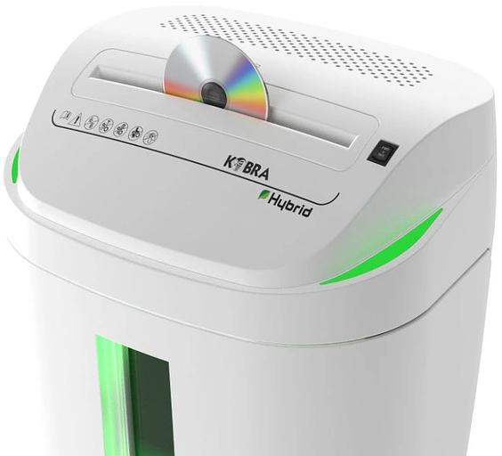 Шредер Kobra C4-Hybrid E/S серый (секр.P-4) перекрестный 15лист. 40лтр. скрепки скобы пл.карты CD фото 5