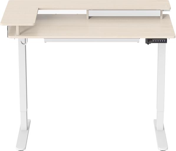 Стол для компьютера Cactus CS-EDL-DWT столешница ДСП светлый дуб каркас белый 120x71x60см фото 3
