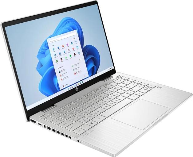 Ноутбук HP Pavilion x360 14-ek1015ci Core i7 1355U 16Gb SSD512Gb Intel Iris Xe graphics 14" IPS Touch FHD (1920x1080) Free DOS silver WiFi BT Cam (84J78EA) фото 3