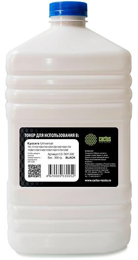 Тонер Cactus CS-TKY-300 черный флакон 300гр. для принтера Kyocera Universal TK-17/18/100/110/120/130/140/160/170/1100/1130/1140/1150/1160/1170/1200 фото 1