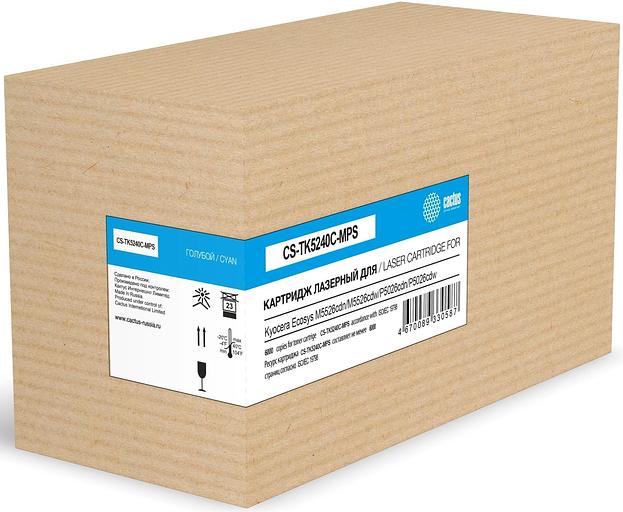 Картридж лазерный Cactus CS-TK5240C-MPS TK-5240C голубой (6000стр.) для Kyocera Ecosys M5526cdn/M5526cdw/P5026cdn/P5026cdw фото 1