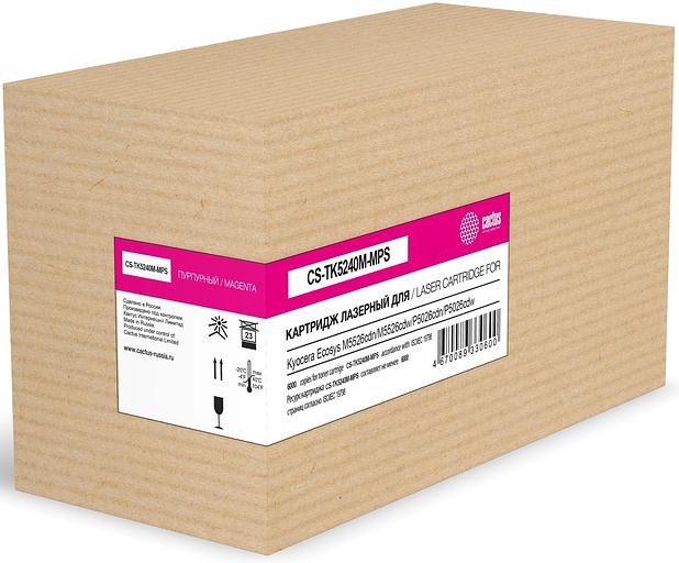 Картридж лазерный Cactus CS-TK5240M-MPS TK-5240M пурпурный (6000стр.) для Kyocera Ecosys M5526cdn/M5526cdw/P5026cdn/P5026cdw фото 1
