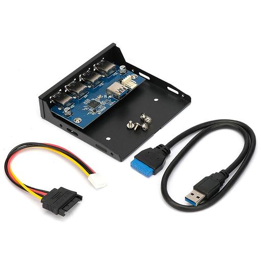 Планка USB 3.0 на переднюю панель 3.5" Gembird, 4 порта USB (FP3.5-USB3-4A) фото 4