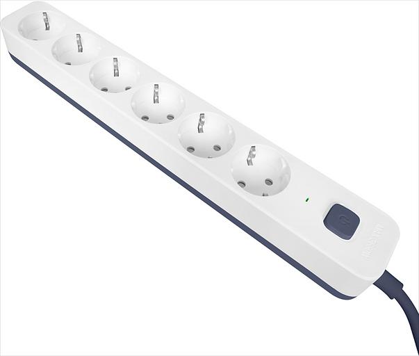 Аксессуар к источникам бесперебойного питания Powercom сетевой фильтр, 1,8 метра, 6 розеток, 16А/4кВт, cечение провода: 3х1,0мм2, цвет белый, 1 год гарантии (SP-06W 1,8 m) фото 2