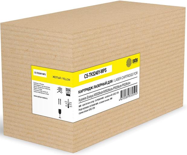 Картридж лазерный Cactus CS-TK5240Y-MPS желтый (6000стр.) для Kyocera Ecosys M5526cdn/M5526cdw/P5026cdn/P5026cdw фото 1