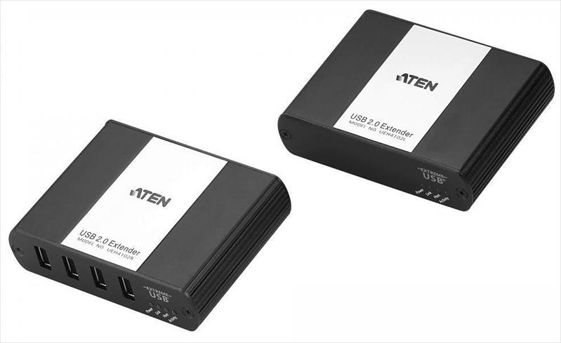 Удлинитель ATEN 4-Port USB 2.0 Cat 5 Extender over LAN (UEH4102-AT-G) фото 1
