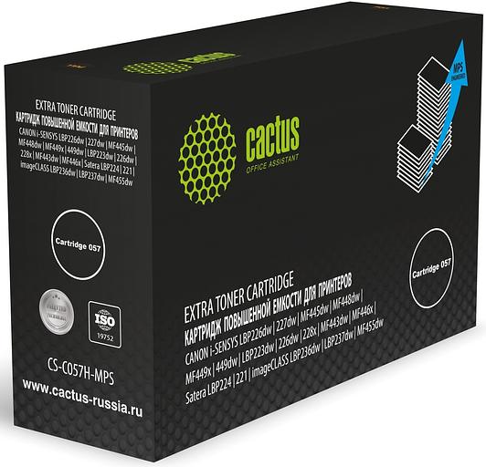 Картридж лазерный Cactus CS-C057H-MPS Cartridge 057 черный (15000стр.) для Canon i-SENSYS LBP226dw/227dw/MF445dw/MF448dw/MF449x/449dw/LBP223dw/226dw/228x/MF443dw/MF446x/Satera LBP224/221/imageCLASS LBP236dw/LBP237dw/MF (CS-C057H-MPS) фото 1