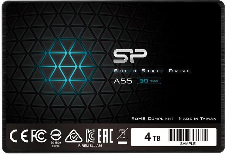 SSD 2.5" Silicon Power 4.0TB A55 (SATA3, up to 500/450MBs, 3D NAND, 2000TBW, 7mm) фото 1