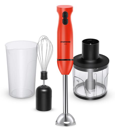 Блендер погружной Starwind SBP2201 850Вт красный/черный фото 1