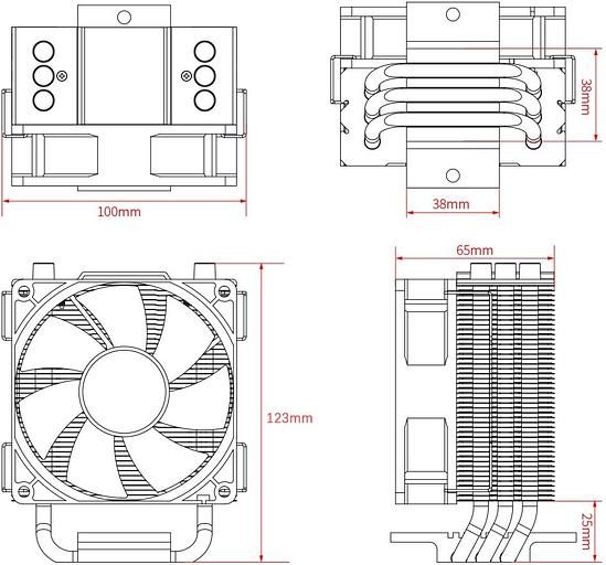 Устройство охлаждения(кулер) ID-Cooling SE-903-XT Basic Soc-AM5/AM4/1151/1200/1700 4-pin 14-26dB Al+Cu 130W 650gr Ret фото 8