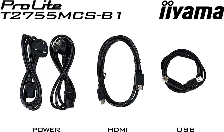 Монитор Iiyama 27" ProLite T2755MSC-B1 черный IPS LED 5ms 16:9 HDMI M/M матовая 1000:1 400cd 178гр/178гр 1920x1080 60Hz DP FHD USB Touch 5.8кг фото 10