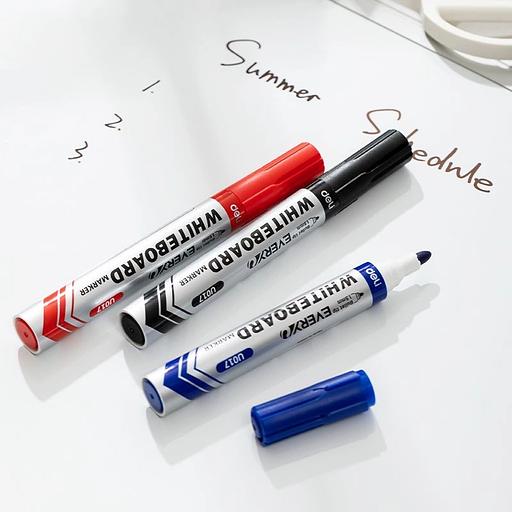 Маркер для досок Deli EU017-BK Everyu круг. пулевидный пиш. наконечник 1.5мм заправляемый черный фото 2