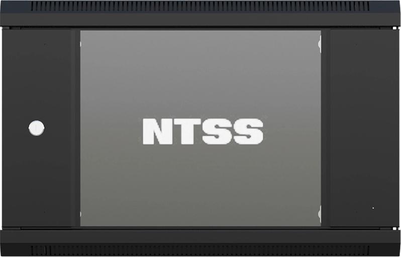 Шкаф коммутационный NTSS (NTSS-W12U6045GS-BL) настенный 12U 570x450мм пер.дв.стекл 60кг черный 24кг фото 1