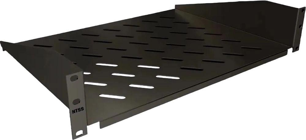 Полка стационарная NTSS NTSS-FF-350-BL 2U нагр.:20кг. 19" 350мм черный (упак.:1шт) фото 1