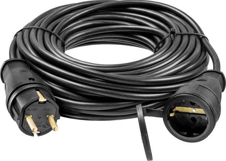 Удлинитель силовой Stayer 55026-20 3x1.5кв.мм 1розет. 20м КГ без катушки черный фото 2
