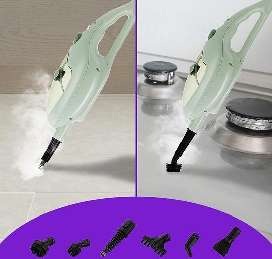 Швабра паровая Kitfort КТ-1076 1300Вт фисташковый фото 3