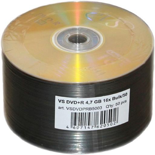 Диски VS DVD+R 4,7 GB 16x Bulk/50 фото 1