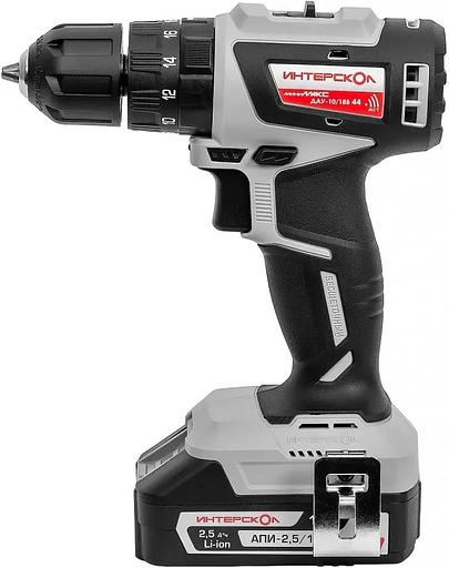 ИНТЕРСКОЛ ДАУ-10/18В 44 МиниМАКС бесщеточная аккум. дрель-шуруп [769.2.2.45] { Li-ion, кейс, 2 аккум., 2,5 Ач, ЗУ } фото 2
