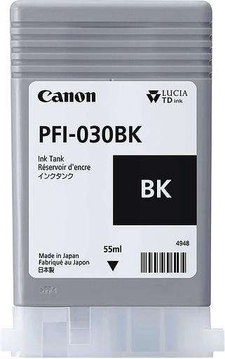 Картридж струйный Canon PFI-030BK 3489C001АА черный (55мл) для Canon imagePROGRAF TA-20, TA-30, TM-240, TM-340. фото 1