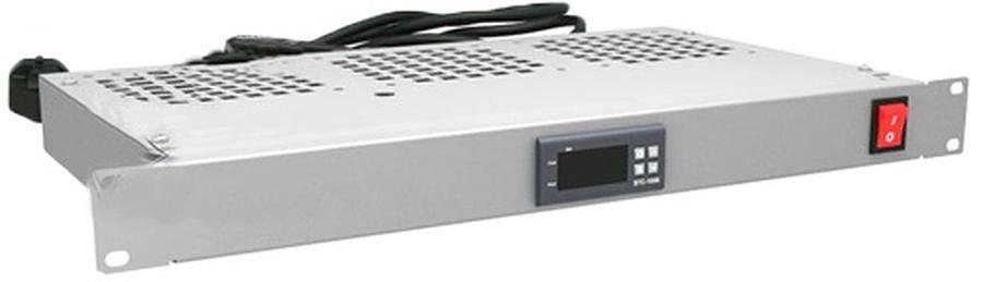 Модуль вентиляторный NTSS (NTSS-FAN3/19T) 3 вент. с термостатом с контроллером серый фото 1