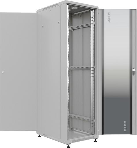 Шкаф серверный NTSS Премиум (NTSS-R42U8080GS) напольный 42U 800x800мм пер.дв.стекл металл 900кг серый 144кг фото 5