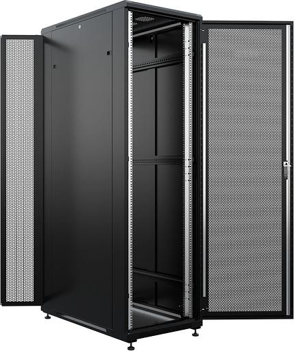 Шкаф серверный NTSS Премиум (NTSS-R42U60120PD/PDD-BL) напольный 42U 600x1200мм пер.дв.перфор. металл 900кг серый 150кг фото 2