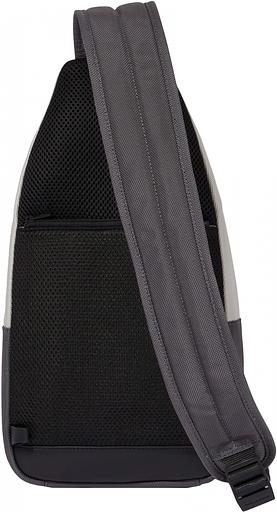 Рюкзак слинг мужской Piquadro Brief2 Special CA4536BR2S/GRN серый/черный нейлон/натур.кожа фото 3