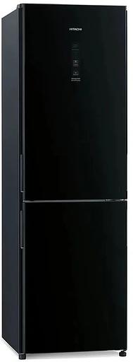 Холодильник Hitachi R-BG410PUC6X GBK 2-хкамерн. черный стекло фото 2