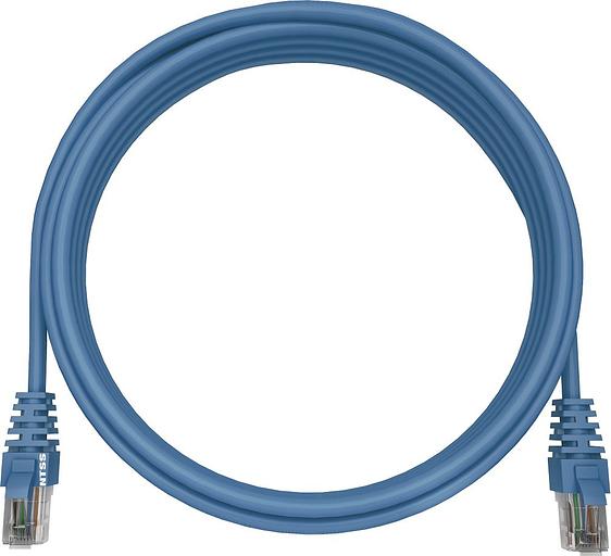 Патч-корд NTSS NTSS-PC-UTP-RJ45-5e-0.15-LSZH-BU NTSS-PC-UTP-RJ45-5E-0.15-LSZH UTP RJ-45 вил.-вилка RJ-45 кат.5E 0.15м синий LSZH (уп.:1шт) 26AWG фото 1