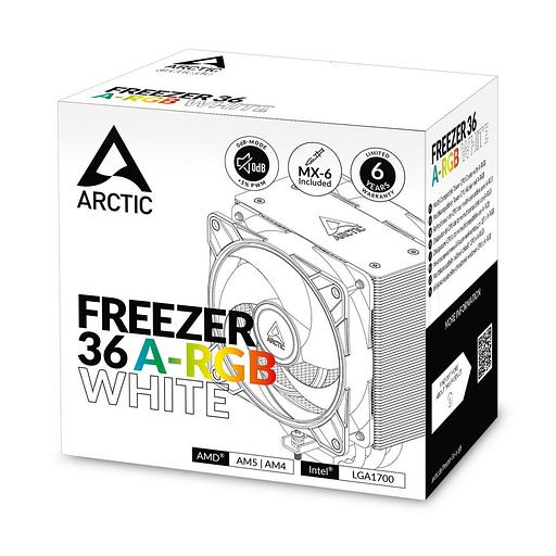 Вентилятор для процессора Arctic Cooling Вентилятор для процессора Arctic Freezer 36 A-RGB (White) - Retail (Intel: LGA 1851, LGA 1700 AMD: AM5, AM4) (ACFRE00125A) фото 9