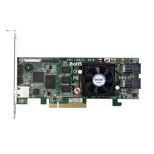 RAID-контроллер Areca ARC-1883i PCIe 3.0 x8 Low Profile, SAS/SATA 12G, RAID 0,1,5,6,10,50,60, 8port (2*int SFF8643), Cache 2GB (аналог LSI00462 9361- 8I(2G)), RTL {10} (411314) фото 1