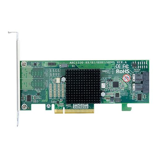 RAID-контроллер Areca ARC-1330-8i PCIe 3.0 x8 Low Profile, SAS/SATA 12G, HBA, 8port (2*int SFF8643), (аналог LSI00344 9300-8I), RTL {10} фото 1