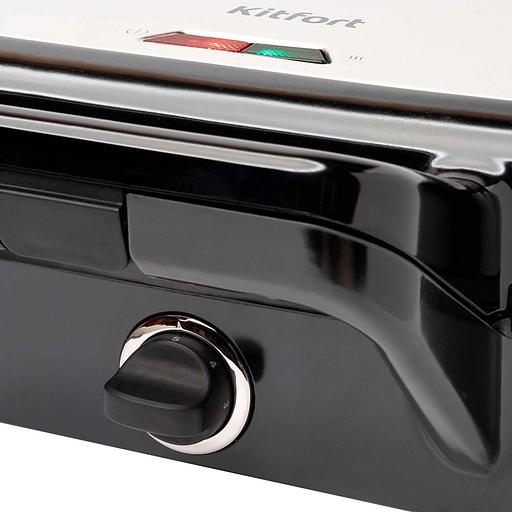 Вафельница Kitfort КТ-1674 1200Вт черный/серебристый фото 5