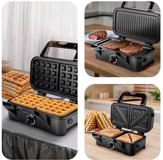 Вафельница Kitfort КТ-1674 1200Вт черный/серебристый фото 7